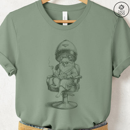 Pomeranian Beauty Shop T-Shirt Sage S Taco-Dog