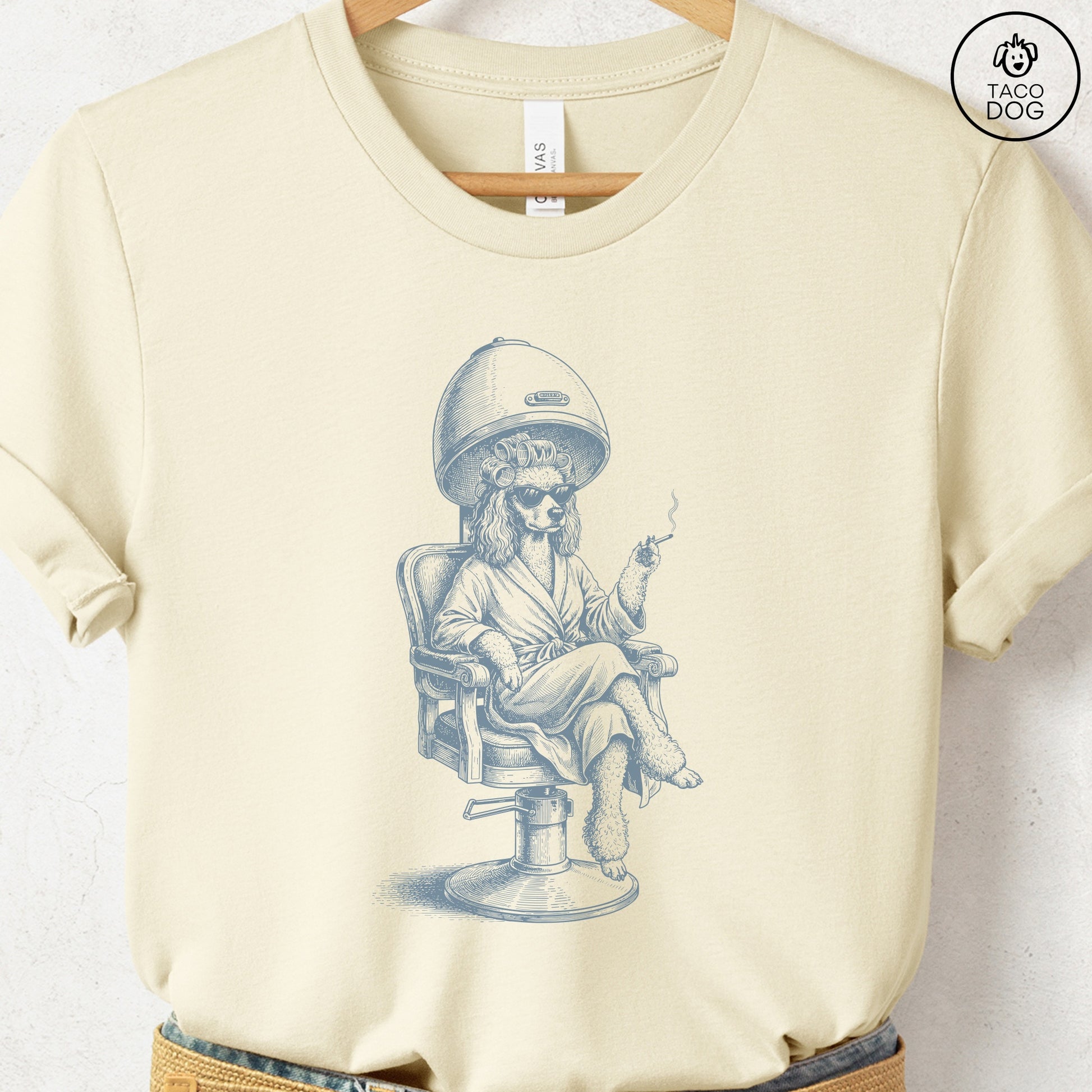 Poodle Beauty Shop T-Shirt Natural S Taco-Dog