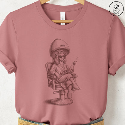 Poodle Beauty Shop T-Shirt Heather Mauve S Taco-Dog