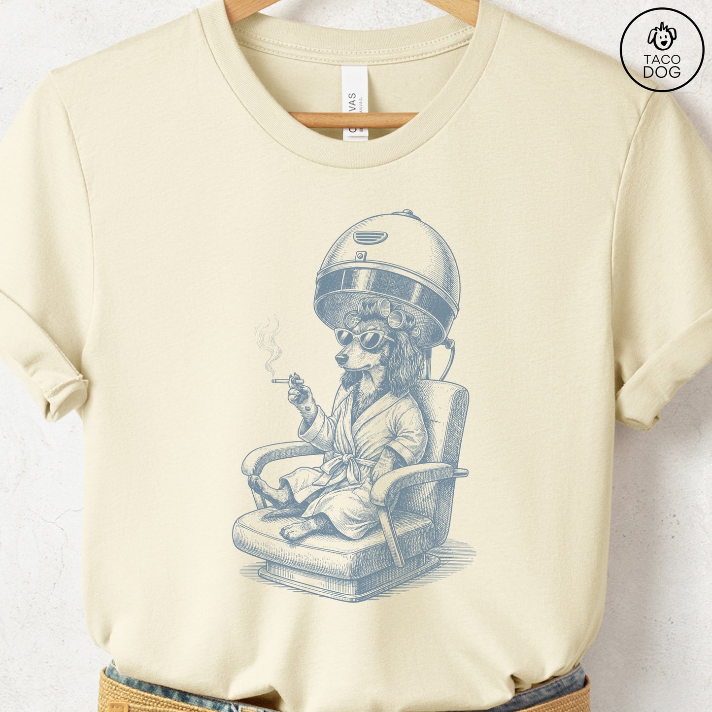 Dachshund Beauty Shop T-Shirt Natural S Taco-Dog
