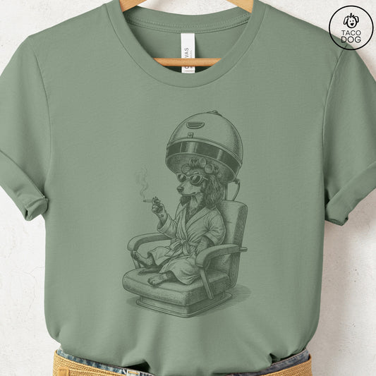 Dachshund Beauty Shop T-Shirt Sage S