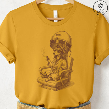 Dachshund Beauty Shop T-Shirt Mustard S Taco-Dog