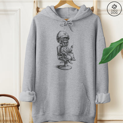 Yorkshire Terrier Yorkie Beauty Shop Hoodie Graphite Heather Taco-Dog