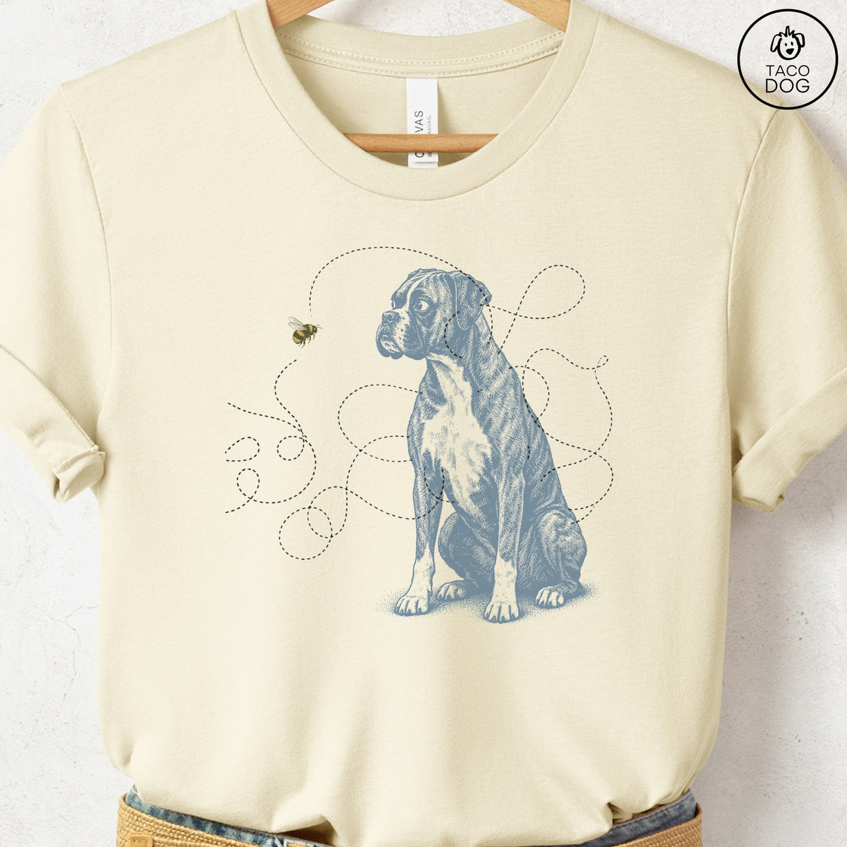 Boxer Bee T-Shirt Natural Taco-Dog