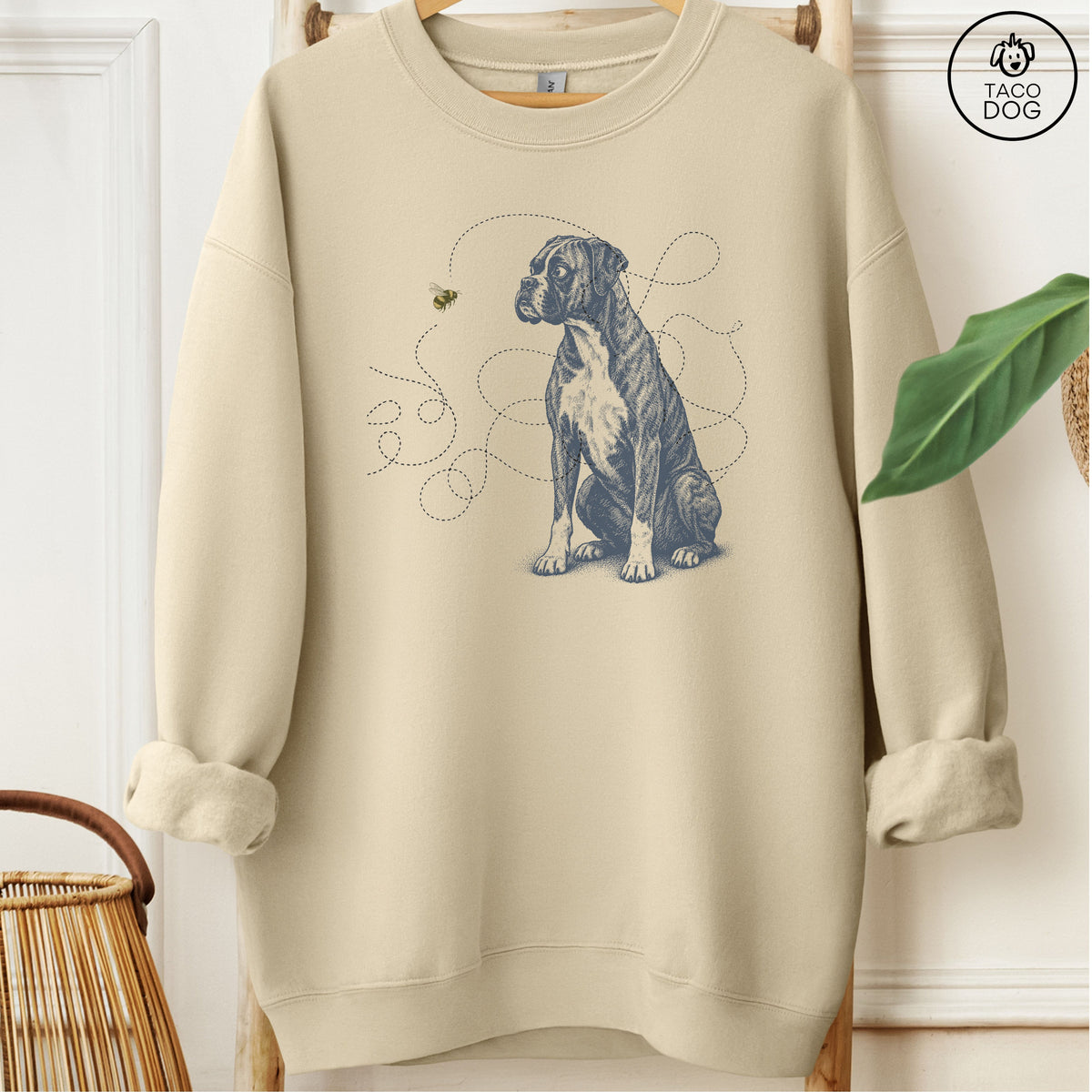 Boxer Bee Sweatshirt Sand Taco-Dog