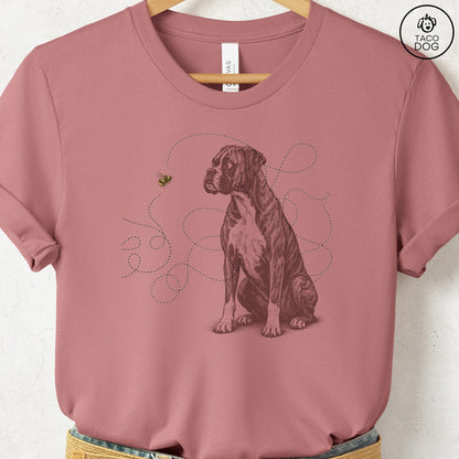 Boxer Bee T-Shirt Heather Mauve Taco-Dog