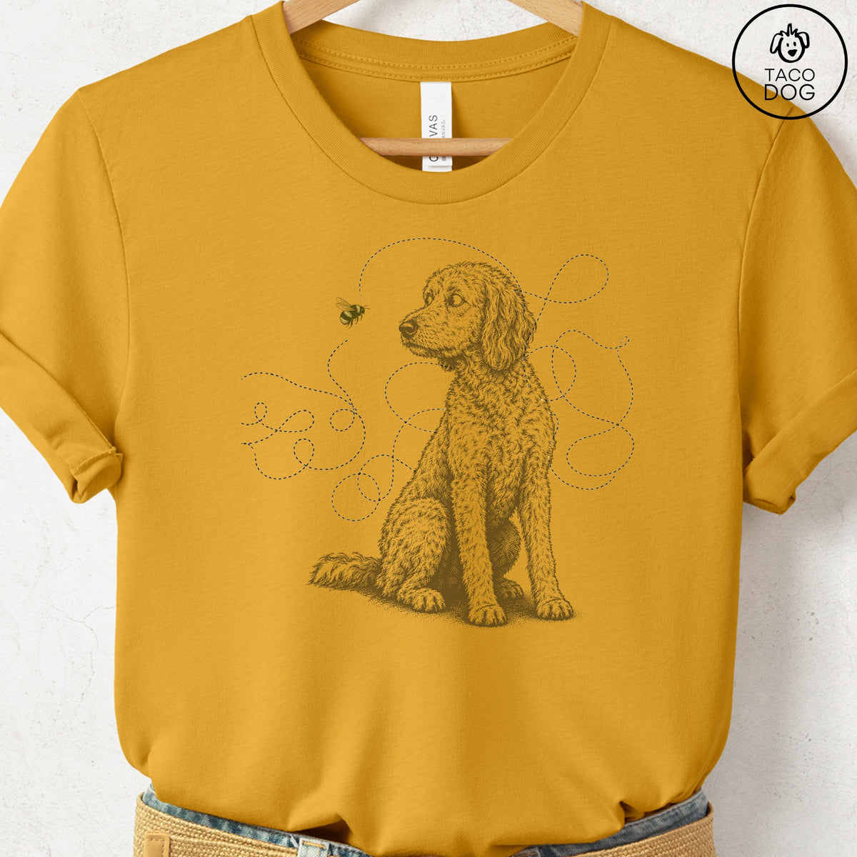 Doodle Bee T-Shirt Mustard Taco-Dog
