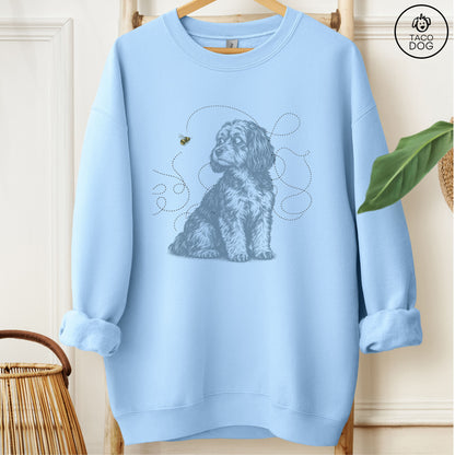 Havanese Bee Sweatshirt Light Blue Taco-Dog