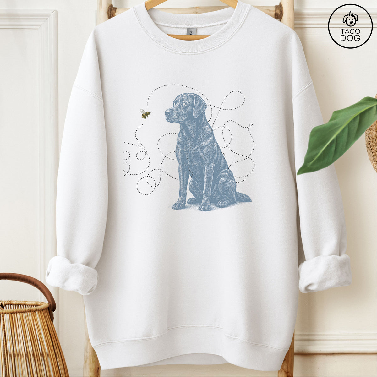 Labrador Retriever Bee Sweatshirt White Taco-Dog