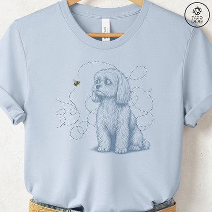 Maltese Bee T-Shirt Light Blue Taco-Dog