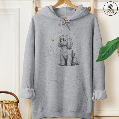Maltese Bee Hoodie Graphite Heather Taco-Dog