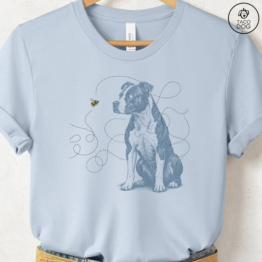 Pitbull Bee T-Shirt Light Blue Taco-Dog