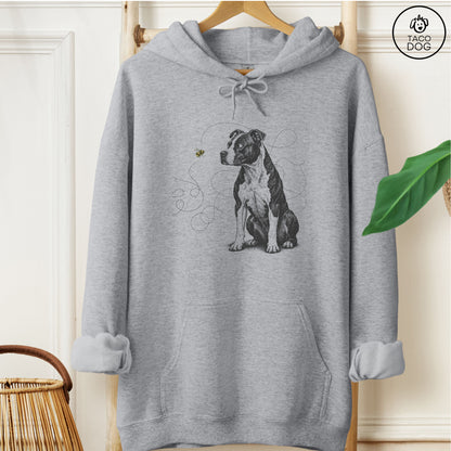 Pitbull Bee Hoodie Graphite Heather Taco-Dog