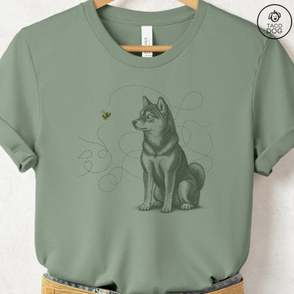 Shiba Inu Bee T-Shirt Sage Taco-Dog