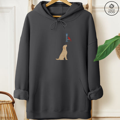 Labrador Retriever Birder Hoodie Charcoal Taco-Dog