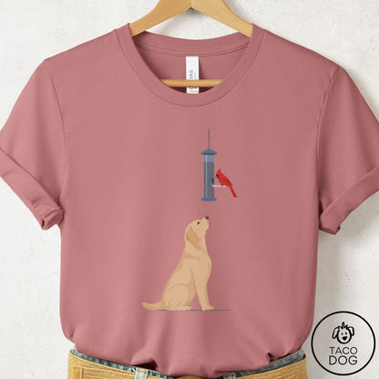 Labrador Retriever Birder T-Shirt Mauve Taco-Dog