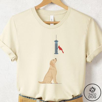 Labrador Retriever Birder T-Shirt Natural Taco-Dog