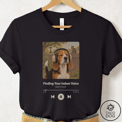 Beagle Book on Tape T-Shirt Black Taco-Dog
