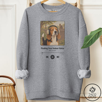 Beagle Book on Tape Sweatshirt Graphite Heather Taco-Dog