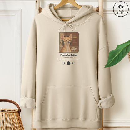 Chihuahua Book on Tape Hoodie Sand Taco-Dog