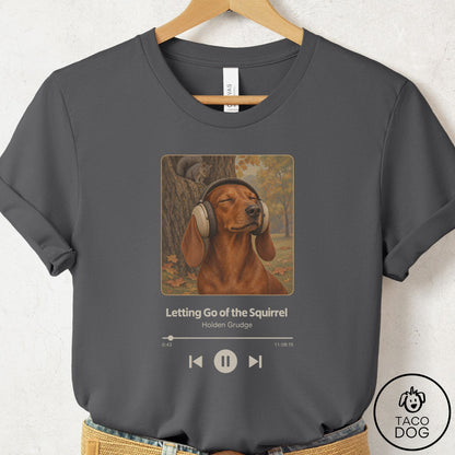Dachshund Book on Tape T-Shirt Asphalt Taco-Dog