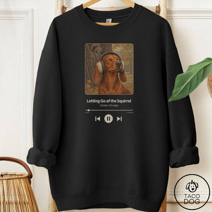 Dachshund Book on Tape Sweatshirt Black Taco-Dog