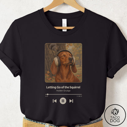 Dachshund Book on Tape T-Shirt Black Taco-Dog