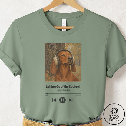 Dachshund Book on Tape T-Shirt Sage Taco-Dog