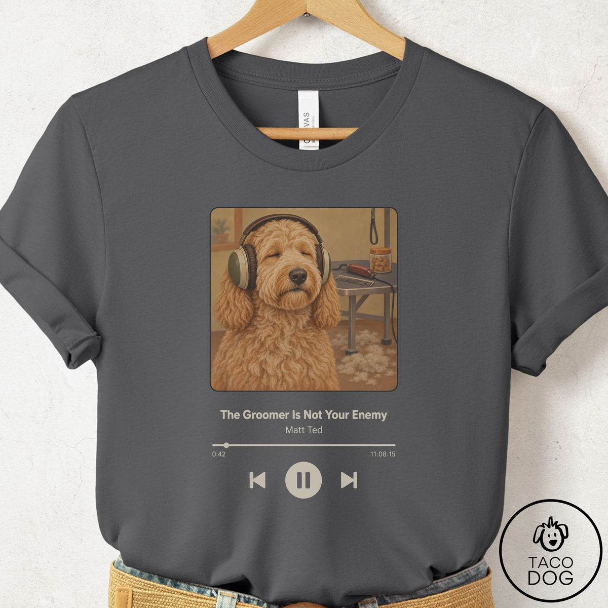Doodle Book on Tape T-Shirt Asphalt Taco-Dog