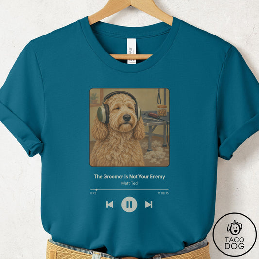 Doodle Book on Tape T-Shirt Deep Teal Taco-Dog