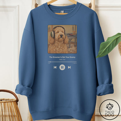 Doodle Book on Tape Sweatshirt Indigo Blue Taco-Dog