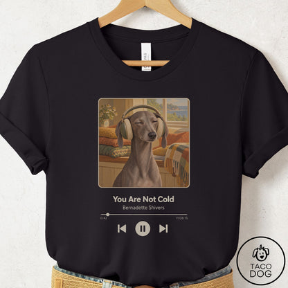 Italian Greyhound Whippet Book on Tape T-Shirt Black Taco-Dog