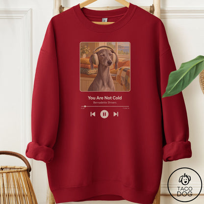 Italian Greyhound Whippet Book on Tape Sweatshirt Garnet Taco-Dog