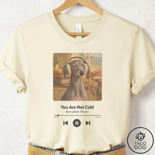 Italian Greyhound Whippet Book on Tape T-Shirt Natural Taco-Dog