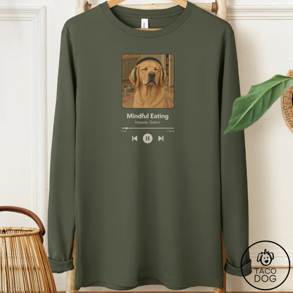 Labrador Retriever Book on Tape Long Sleeve Tee Military Green Taco-Dog