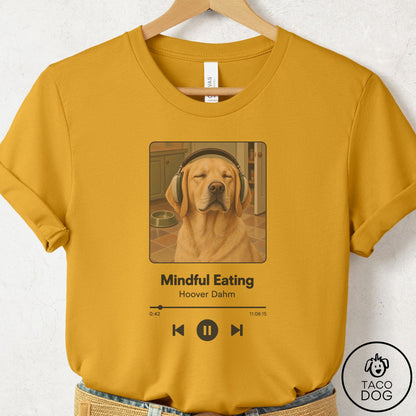 Labrador Retriever Book on Tape T-Shirt Mustard Taco-Dog