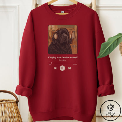 Newfoundland Book on Tape Sweatshirt Garnet Taco-Dog