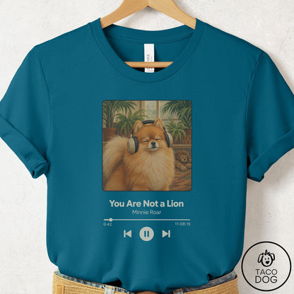 Pomeranian Book on Tape T-Shirt Deep Teal Taco-Dog