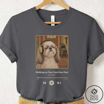 Shih Tzu Book on Tape T-Shirt Asphalt Taco-Dog