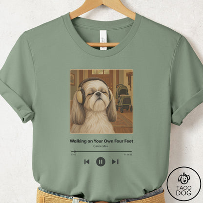 Shih Tzu Book on Tape T-Shirt Sage Taco-Dog