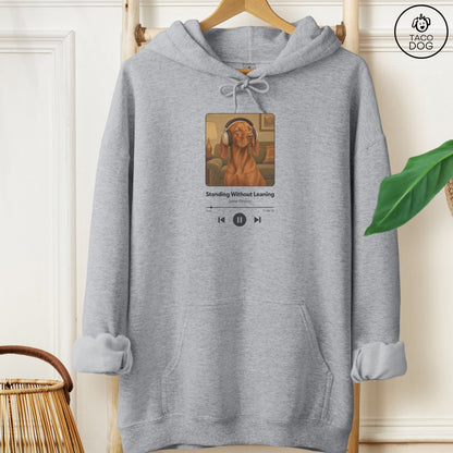 Vizsla Book on Tape Hoodie Graphite Heather Taco-Dog