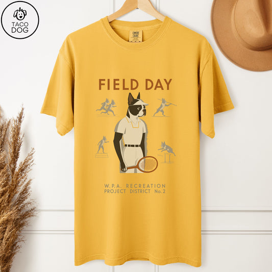 Boston Terrier Field Day Premium T-Shirt Taco-Dog