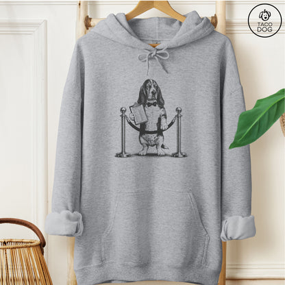 Basset Hound Bouncer Hoodie Graphite Heather Taco-Dog