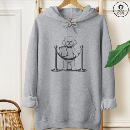 Bichon Frise Bouncer Hoodie Graphite Heather Taco-Dog