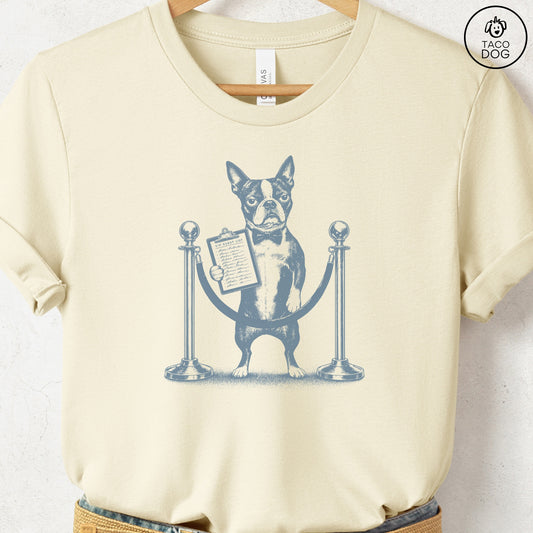 Boston Terrier Bouncer T-Shirt Natural Taco-Dog