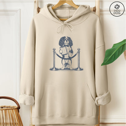 Cavalier King Charles Spaniel Bouncer Hoodie Sand Taco-Dog