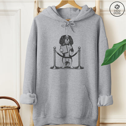 Cavalier King Charles Spaniel Bouncer Hoodie Graphite Heather Taco-Dog