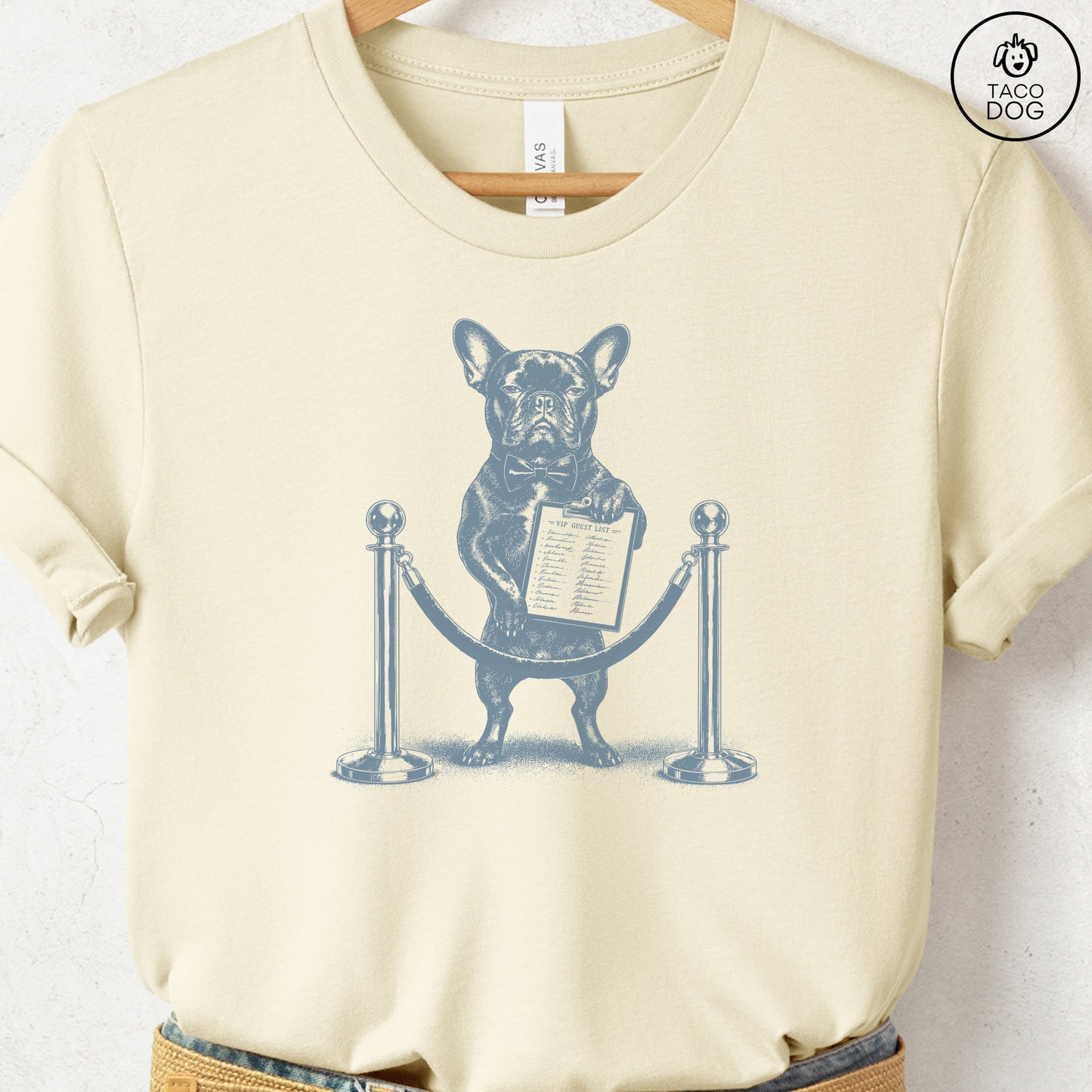French Bulldog Frenchie Bouncer T-Shirt Natural Taco-Dog