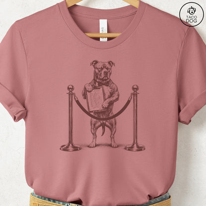 Pitbull Bouncer T-Shirt Heather Mauve Taco-Dog