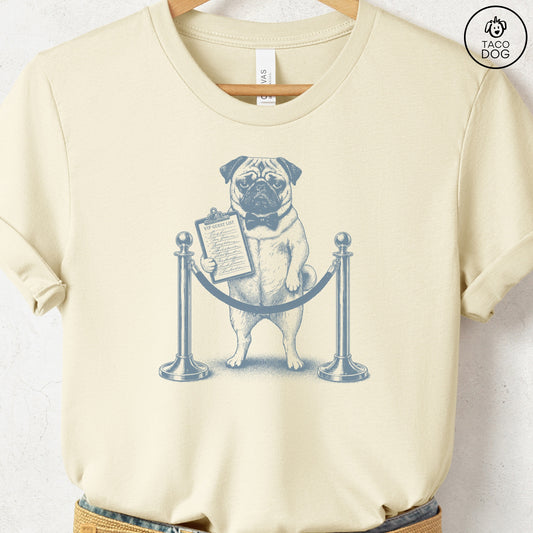 Pug Bouncer T-Shirt Natural Taco-Dog